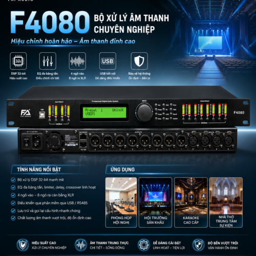 Thiết bị sử lý tín hiệu Cossover FA F4080
